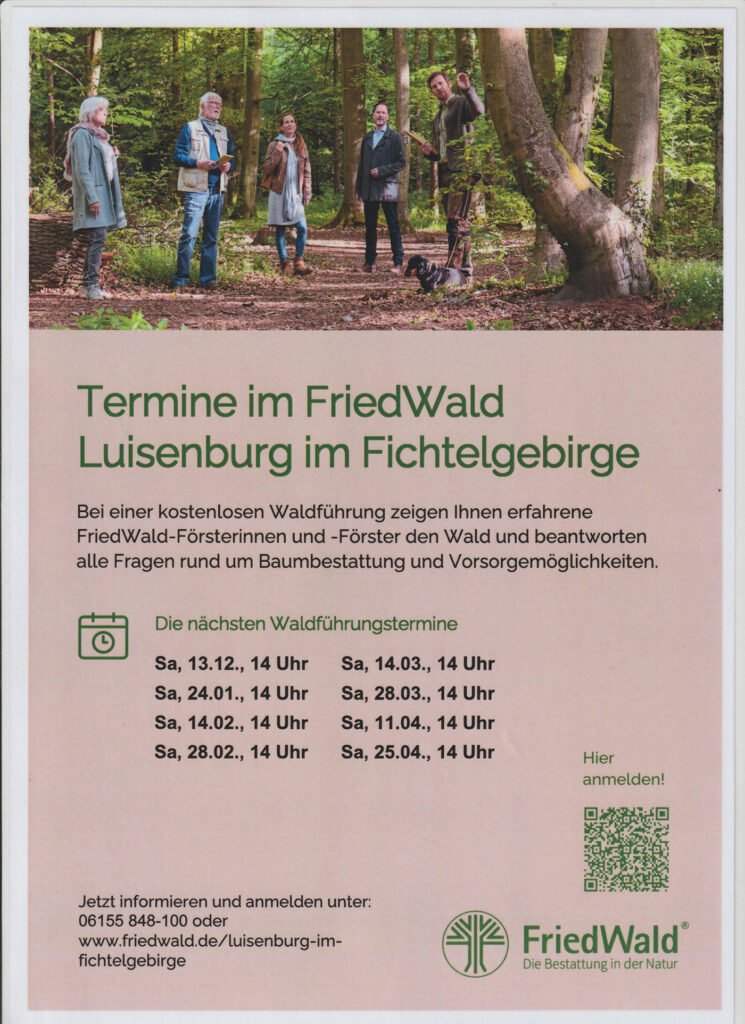 Friedwald-Termine bis April 2026